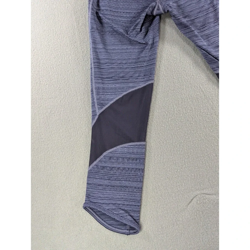 ATHLETA ULTIMATE STASH POCKET PRINTED CAPRI LEGGINGS BLUE XXS